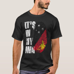Het zit in mijn DNA Papoea-Nieuw-Guinea vlag Papoe T-shirt