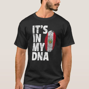 Het zit in mijn DNA Peruaanse vlag souvenir T-shirt