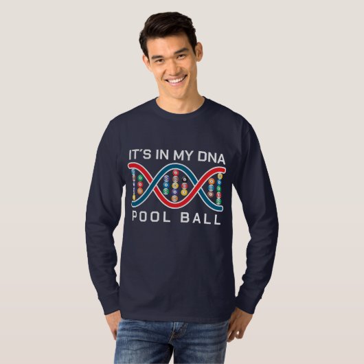 Het zit in mijn dna pool bal t-shirt (Voorkant volledig)