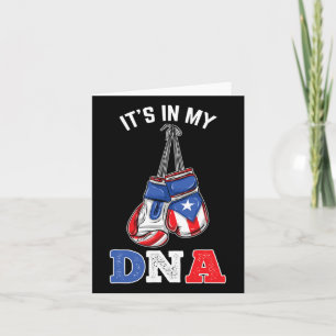 Het zit in mijn DNA Puerto Ricaans boksen Kaart