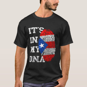 Het zit in mijn DNA Puerto Rico vlag Puerto Ricaan T-shirt