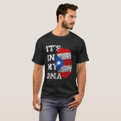 Het zit in mijn DNA Puerto Rico vlag Puerto Ricaan T-shirt (Voorkant volledig)