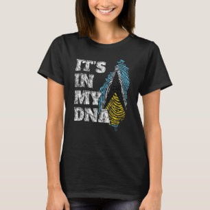 Het zit in mijn DNA St Lucia vlag souvenir T-shirt