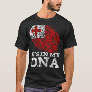Het zit in mijn DNA Tonga landvlag genen  aan T-shirt