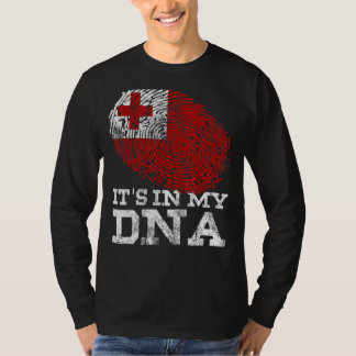Het zit in mijn DNA Tonga landvlag genen aan T-shirt