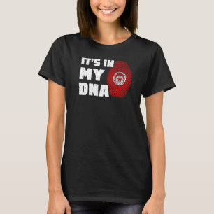Het zit in mijn DNA Tunesië Vlag Vingerafdruk Mann T-shirt