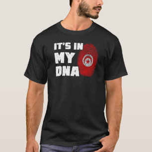 Het zit in mijn DNA Tunesië Vlag Vingerafdruk Mann T-shirt