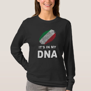 Het Zit In Mijn Dna Vingerafdruk Italiaanse Land V T-shirt