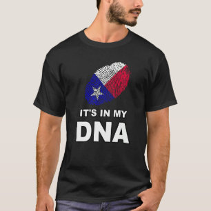 Het Zit In Mijn Dna Vingerafdruk Texas Texaan Vlag T-shirt