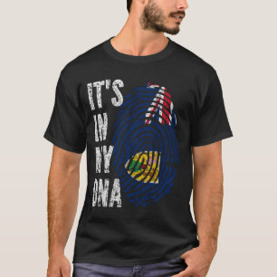 HET ZIT IN MIJN DNA Vlag van de Turks- en Caicosei T-shirt