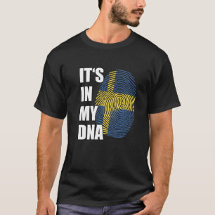 Het zit in mijn DNA Zweden Pride Zweedse Vlag Ving T-shirt