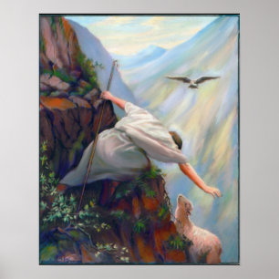 Het zoeken van de schapenverf op Canvas Poster