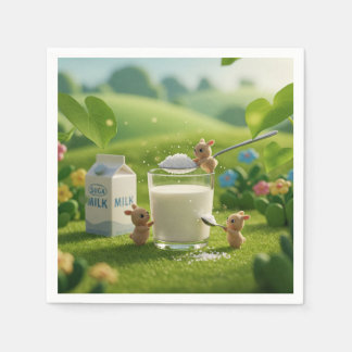 Het zoete melkfeest servet