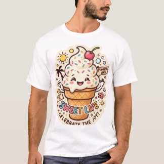 Het Zoetste Leven Ijs StickerT-Shirt T-shirt