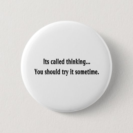 Het zogenaamde denken ronde button 5,7 cm (Voorkant)