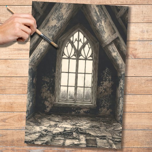 Het zolder venster 1 decoupage papier