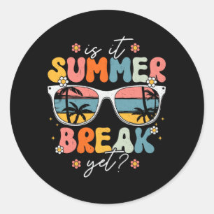 Het zomerreces maar toch leraar laatste dag van de ronde sticker