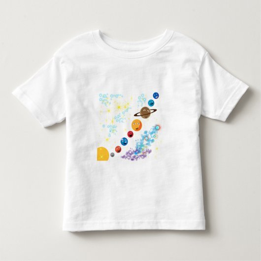 Het zonnestelsel kinder shirts (Voorkant)