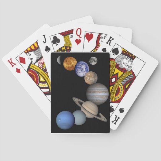 Het zonnestelsel onze planeten speelkaarten (Achterkant)