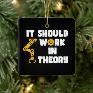 Het zou theoretisch moeten werken, grappig robotar keramisch ornament