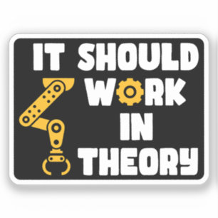 Het zou theoretisch moeten werken, grappig robotar sticker
