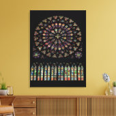 Het Zuid-Getransformeerde venster van het roos dat Canvas Afdruk (Insitu (Woonkamer))