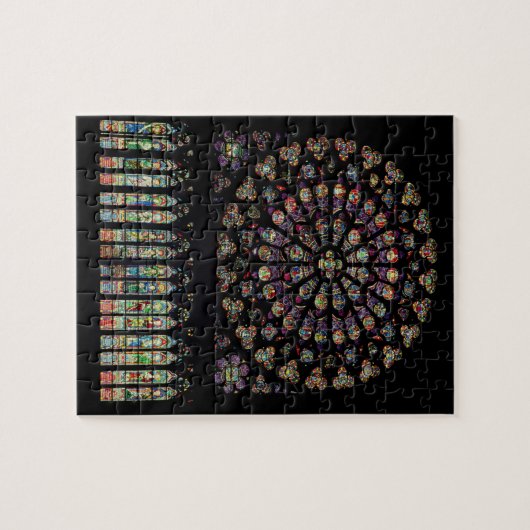 Het Zuid-Getransformeerde venster van het roos dat Legpuzzel (Horizontaal)