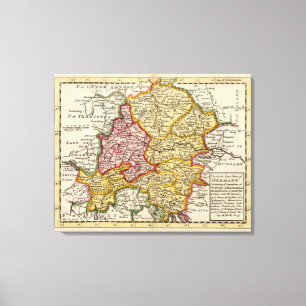 Het zuidoosten van Duitsland Canvas Afdruk