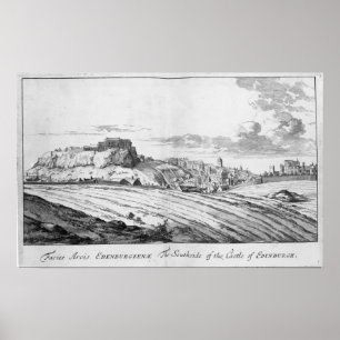 Het zuidoosten van het kasteel van Edinburgh Poster