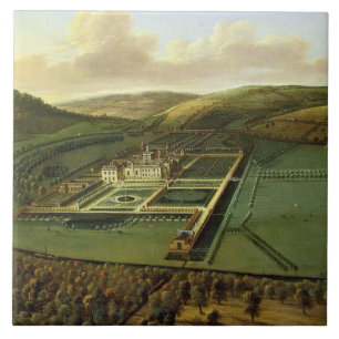Het zuidoostperspectief van Hampton Court, Herefor Tegeltje