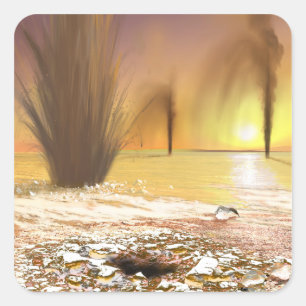 Het Zuidpoolijs van Martian Vierkante Sticker