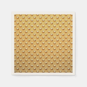 Het ZUIVERE GOUDEN Patroon van PARELS + uw Servetten