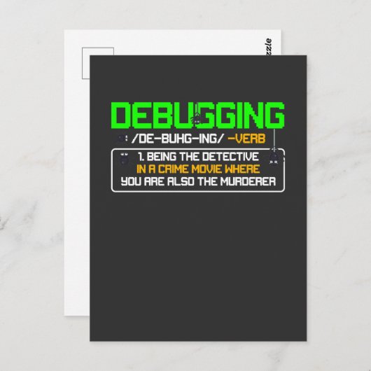 Het zuiveren Software Programmer van de Definitie Briefkaart (Voorkant / Achterkant)