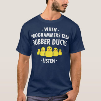 Het Zuiveren van de Duck van rubber wanneer de Pro T-shirt