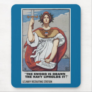 Het zwaard is getekend, de marine benadrukt het. muismat