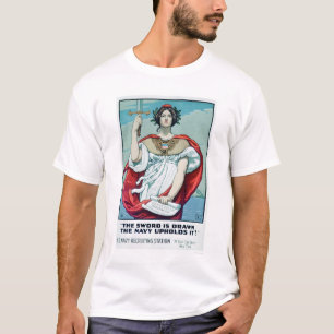 Het zwaard is getekend - de marine onderstreept he t-shirt