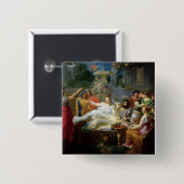 Het zwaard van Damocles Vierkante Button 5,1 Cm (Voorkant /achterkant)