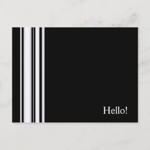 Het zwart-witte Briefkaart van Strepen