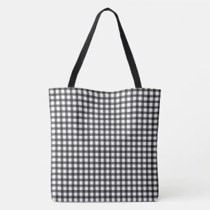 Het zwart-witte Patroon van de Controle van de Tote Bag