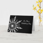 Het zwart-witte Sneeuwvlok Gemengde Huwelijk van Kaart (Gele Bloem)