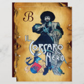 HET ZWARTE CORSAIR MONOGRAM-GEDEELTE AANKONDIGING (Voorkant / Achterkant)