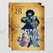 HET ZWARTE CORSAIR MONOGRAM-GEDEELTE AANKONDIGING (Voorkant / Achterkant)