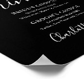 Het zwarte en Witte Teken van de Handtekening van Poster (Hoek)