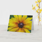 Het zwarte Eyed Wenskaart van Susan Flower Kaart (Gele Bloem)