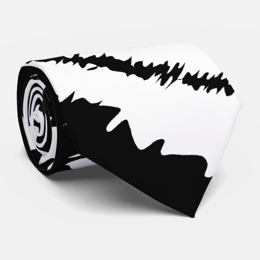 Het zwarte Gestreepte Patroon van de Druk Stropdas (Opgerold)