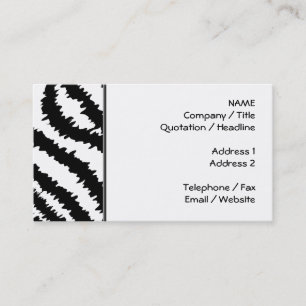 Het zwarte Gestreepte Patroon van de Druk Visitekaartje