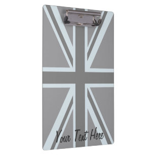 Het zwarte Ontwerp van de Vlag van Union Jack Klembord