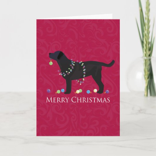 Het zwarte Ontwerp van Kerstmis van het Feestdagen Kaart (Voorkant)