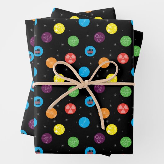 Het zwarte patroon van de Big Bang Theory Inpakpapier Vel (In situ)