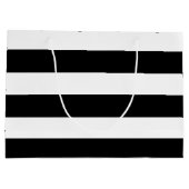 Het zwarte Patroon van Stripes {kies uw achtergron Groot Cadeauzakje (Achterkant)